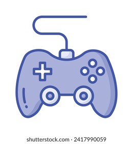 Game console or game controller, computer gaming, gamepad vector, icon of joystick gamepad