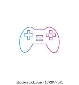 game console controller outline line style icon vector illustration