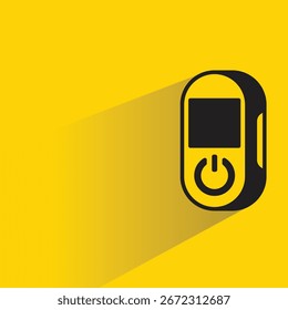 game console device icon with shadow on yellow background