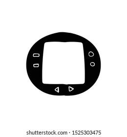 game console doodle icon vector hand drawing 