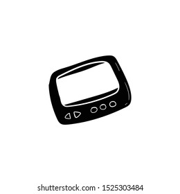 game console doodle icon vector hand drawing 