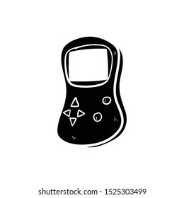 game console doodle icon vector hand drawing 