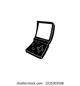 game console doodle icon vector hand drawing 