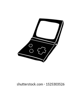 game console doodle icon vector hand drawing 