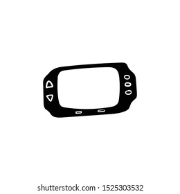 game console doodle icon vector hand drawing 