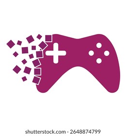 Game console with faded pixel squares