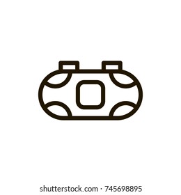 Game console flat icon. Single high quality outline symbol of control for web design or mobile app. Thin line signs of game for design logo, visit card, etc. Outline pictogram of arcade