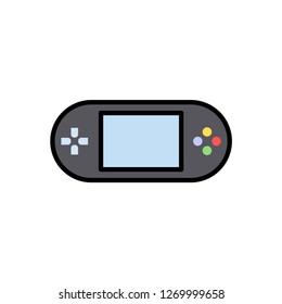 Game console flat vector icon sign symbol