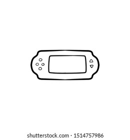 game console gadget doodle icon vector hand drawing 