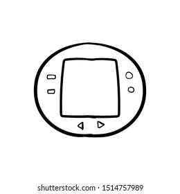 game console gadget doodle icon vector hand drawing 