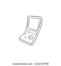 game console gadget doodle icon vector hand drawing 