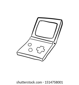 game console gadget doodle icon vector hand drawing 