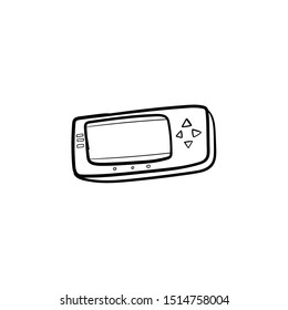 game console gadget doodle icon vector hand drawing 