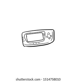 game console gadget doodle icon vector hand drawing 