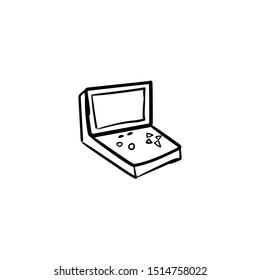 game console gadget doodle icon vector hand drawing 