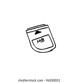 game console , gadget and joypad cartoon doodle, vector illustration