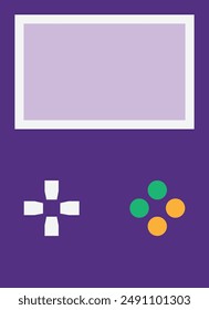 Game Console Gamepad Icon Vector Flat Illustration