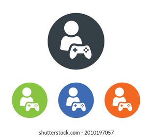Game console with gamer icon symbol. Video games concept