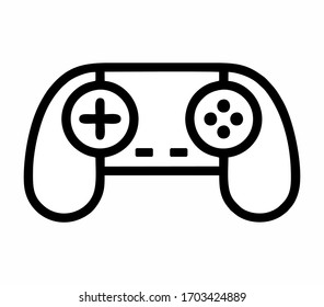 game console gaming controller vector isolated in black and white for logo, sign, apps or website