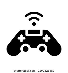 game console glyph icon illustration vector graphic