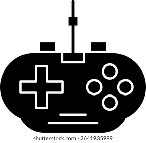 Game Console Glyph Vector Icon Design