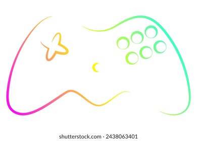 Game console gradient icon. Modern abstract video game symbol. Vector illustration isolated on background.