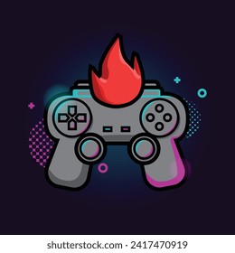 Game console graphic design vector logo