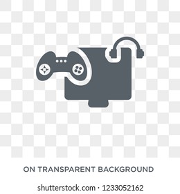 Game console icon. Game console design concept from Entertainment collection. Simple element vector illustration on transparent background.