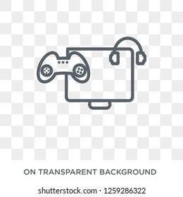 Game console icon. Game console design concept from Entertainment collection. Simple element vector illustration on transparent background.