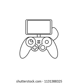 game console icon. Element of cybersport icon for mobile concept and web apps. Thin line game console icon can be used for web and mobile