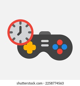 Game console icon in flat style, use for website mobile app presentation
