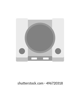 Game console icon in flat style isolated on white background. Play symbol vector illustration
