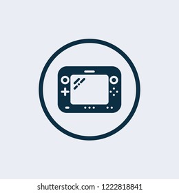 Game console icon. Game console for gamers and games, computer case, system unit icon