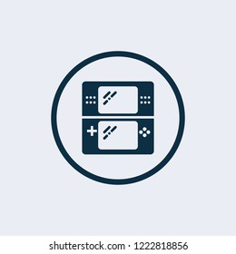 Game console icon. Game console for gamers and games, computer case, system unit icon