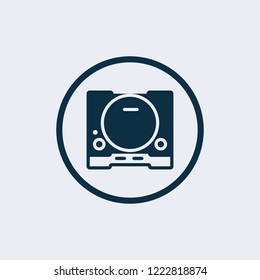 Game console icon. Game console for gamers and games, computer case, system unit icon