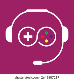 Game console icon with headphones