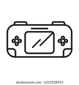 diseño del logotipo de iluminación de iconos de consola de juegos