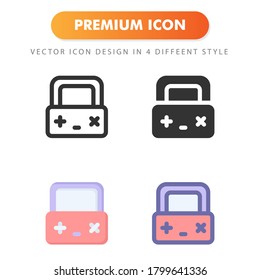 Spielkonsole Symbol einzeln auf weißem Hintergrund. für Ihr Webdesign, Logo, App, UI. Vektorgrafik-Illustration und bearbeitbarer Strich. EPS10.
