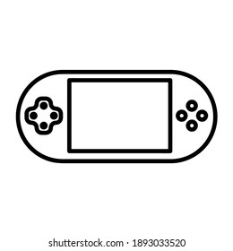 game console icon. Isolated on white background. Simple flat vector. Eps10 symbol