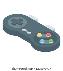 Game console icon in isometric vector