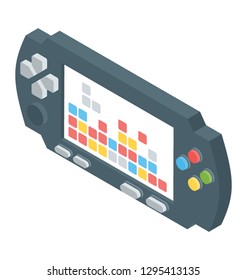 Game console icon in isometric vector