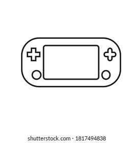 Game Console icon with Joystick vector illustration icon. Home console. Video game console vector.