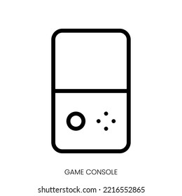 game console icon. Line Art Style Design Isolated On White Background