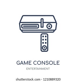 Game console icon. Game console linear symbol design from Entertainment collection.