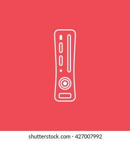 Game Console Icon On Red Background