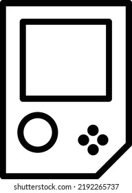 Game Console Icon With Outline Style, Entertainment Sign And Symbol Isolated On White Background