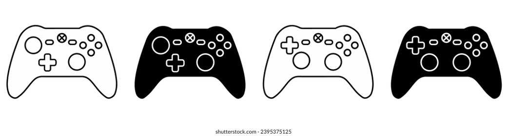 Game console icon sign symbol. Joystick Icon Set. Vector Illustration. Vector Graphic. EPS 10