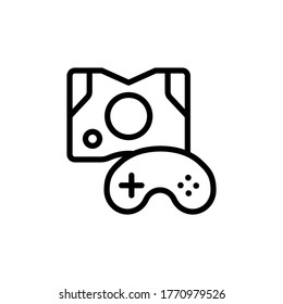 Game console icon. Simple line, outline vector elements of video game icons for ui and ux, website or mobile application