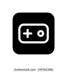 Game console icon with square style