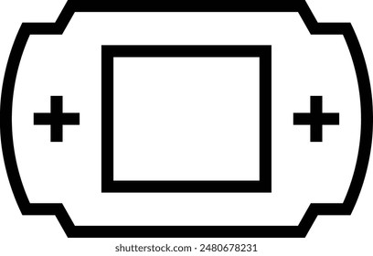 game console icon. Thin linear style design isolated on white background